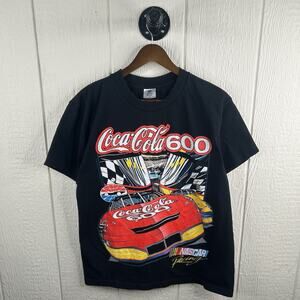 Vintage 90’s Black Coca-Cola 600 NASCAR Tee Size Medium